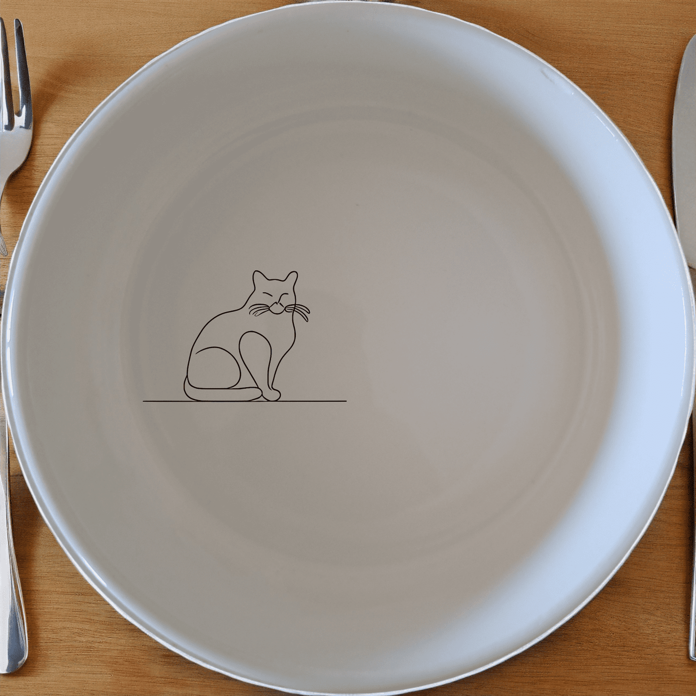 The Silhouette Fat Curvey Cat Bowl Set of 4 - Range 1 is a charming and functional addition to any kitchen, perfect for cat lovers who appreciate minimalist design and quality craftsmanship.