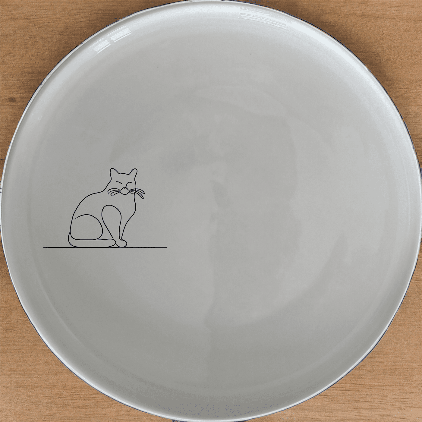 The Silhouette Fat Curvey Cats Dinner Plate Set of 4 - Range 1 features a charming, minimalist design perfect for modern homes.