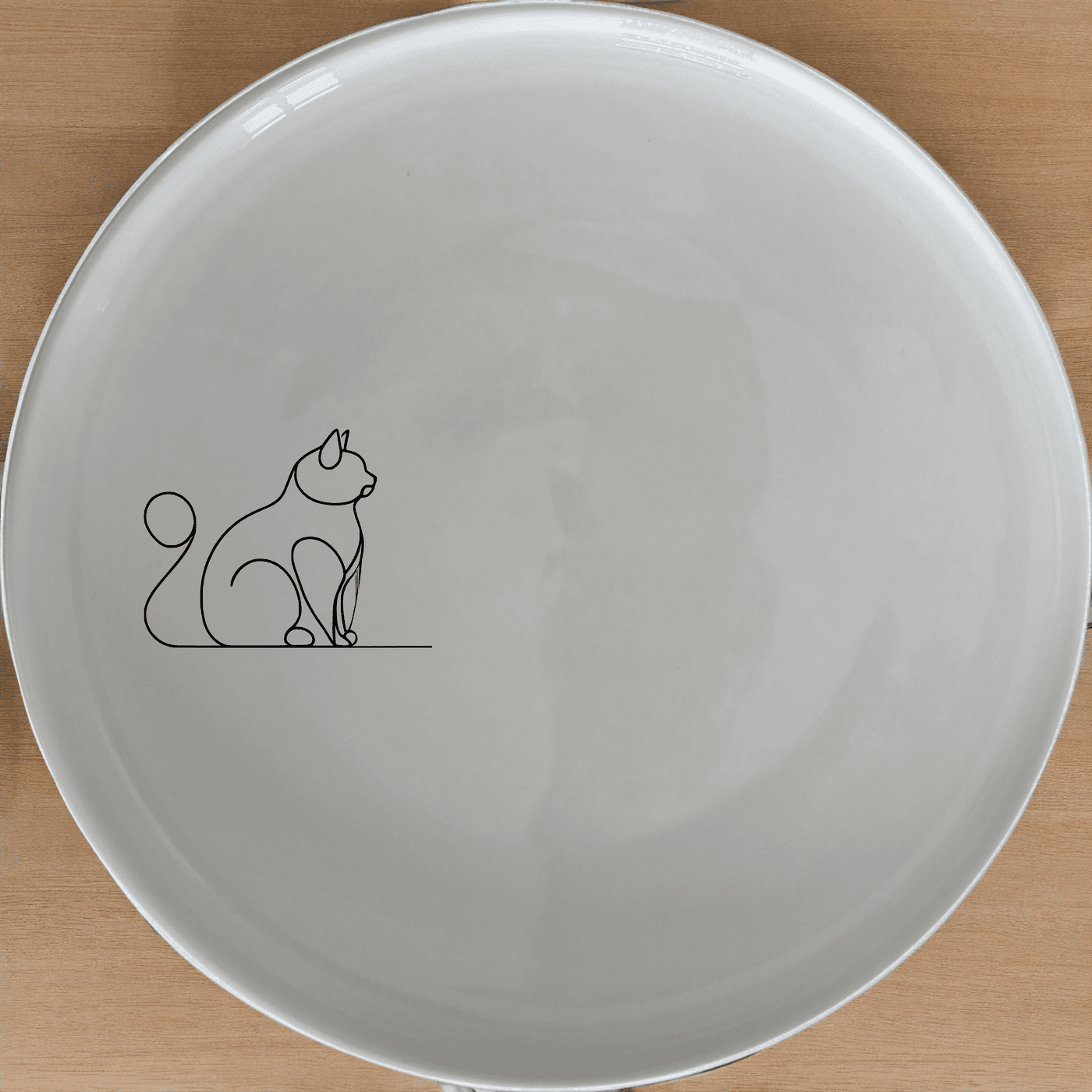 Silhouette Fat Curvey Cats Dinner Plate Set of 4 - Range 2 is a stylish and modern dinner plate set featuring elegant cat silhouettes.