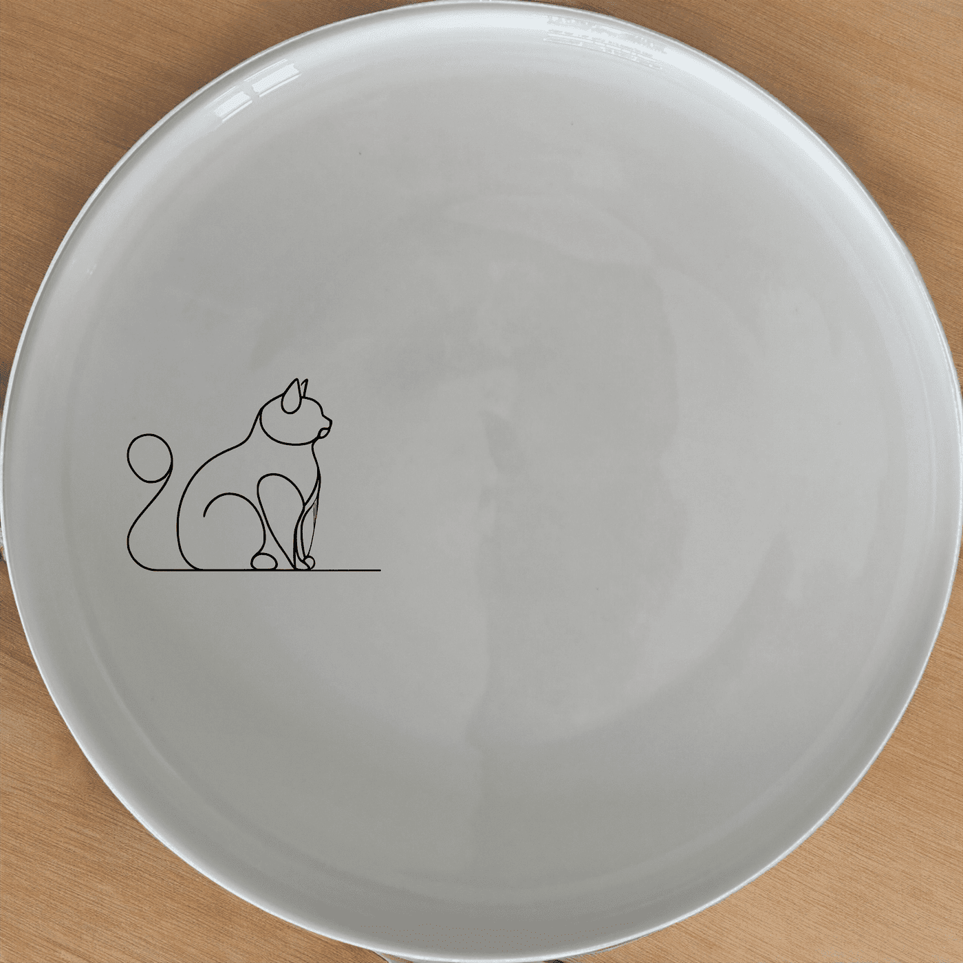 Fat Curvey Cats Side Plate Set of 4 - Range 2 is a stylish and modern set of ceramic side plates featuring a sleek silhouette design.