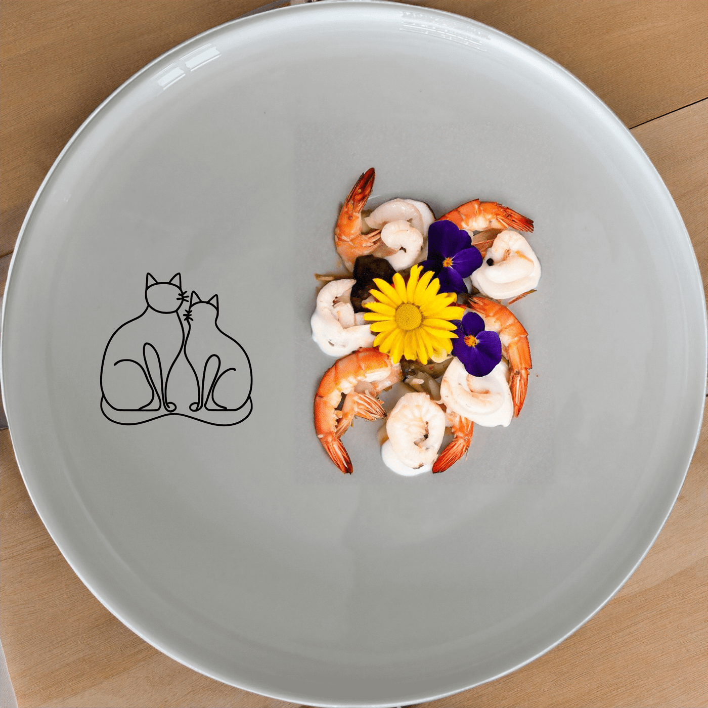 The Sillouhette Fat Curvey Cats Side Plate Set of 4 - Range 3 is a charming and stylish addition to any dining table, perfect for cat lovers.