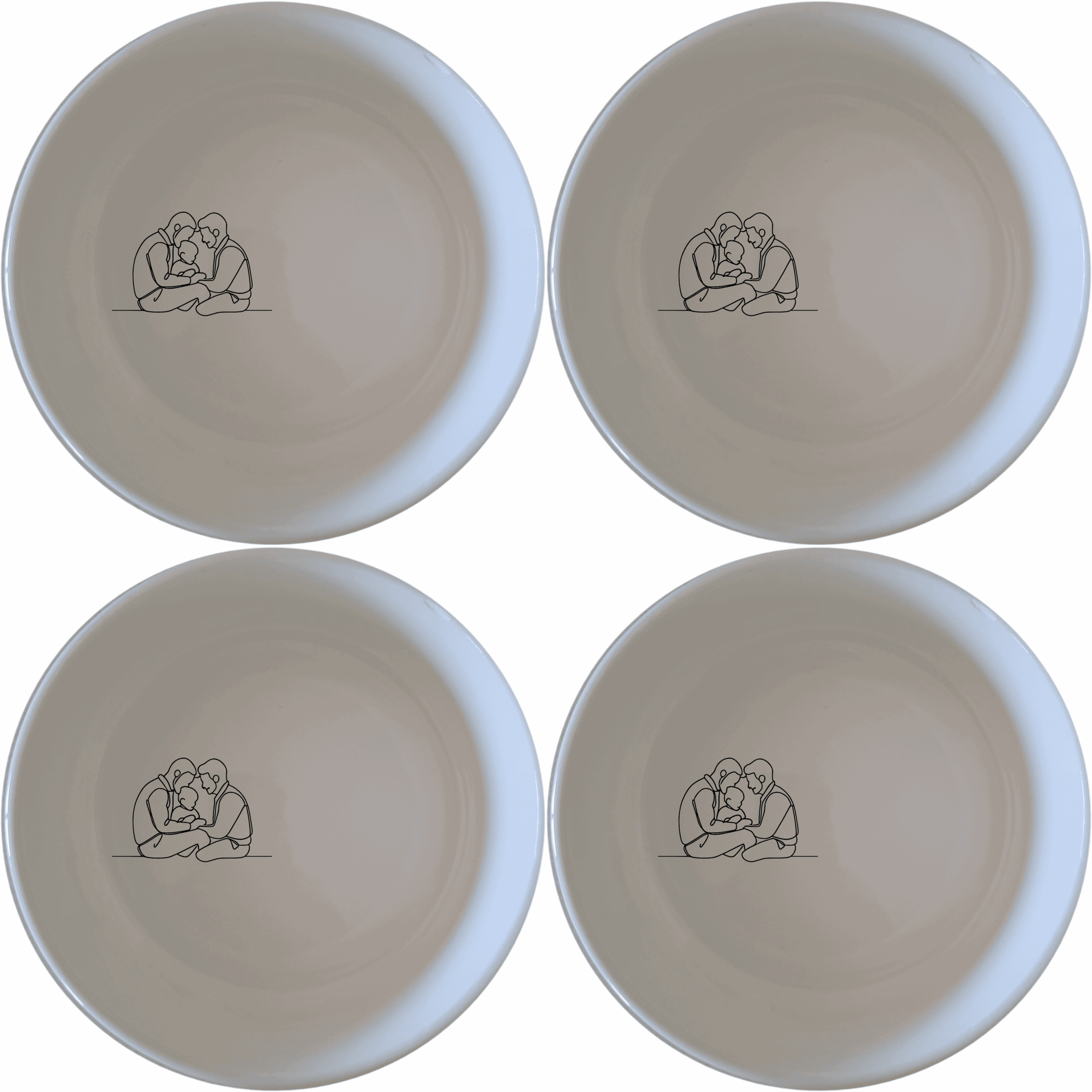 The Gay Dads Child Bowl Set of 4 - Range 4 is a beautifully designed set of ceramic bowls perfect for everyday use or special occasions.