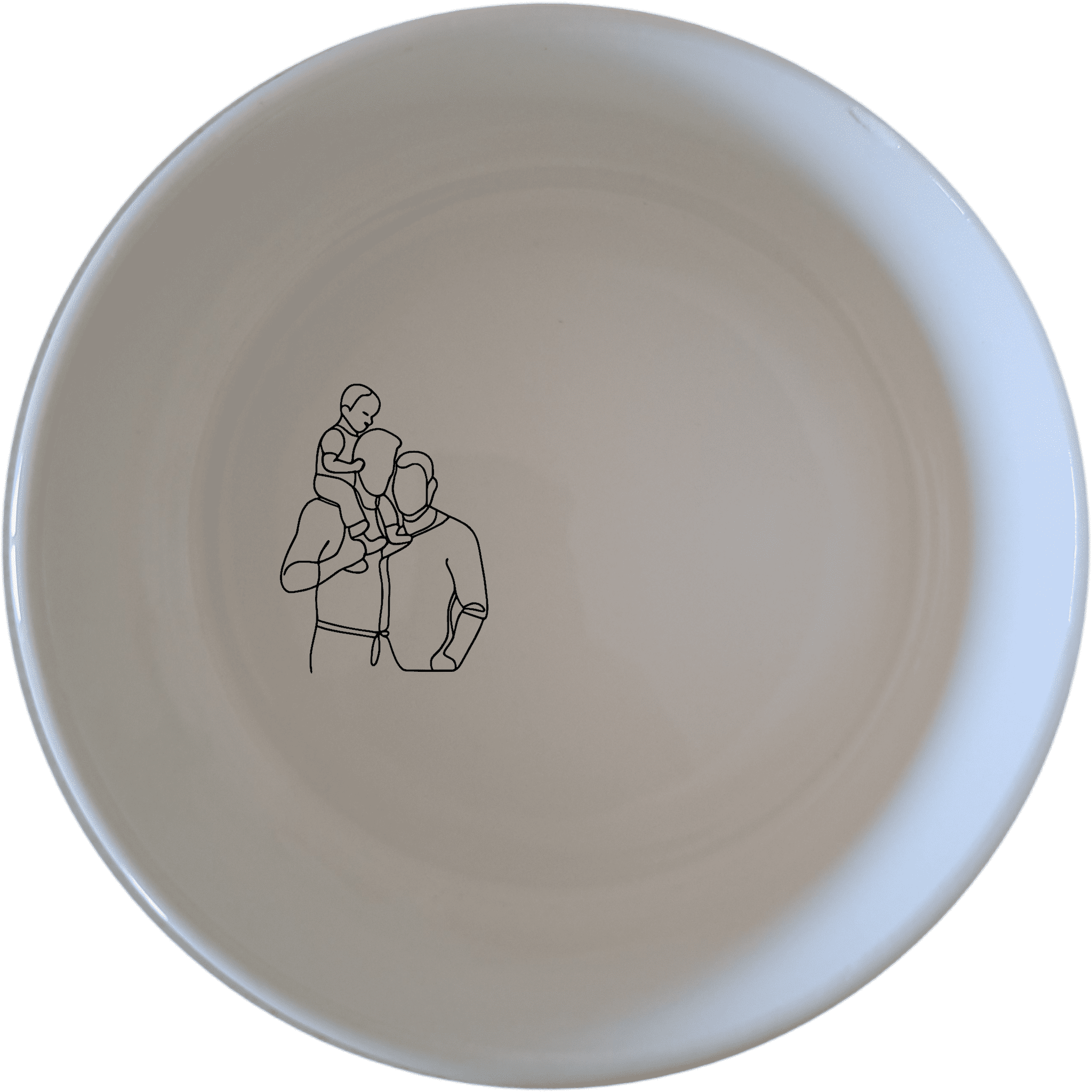 The Gay Dads and Child Bowl Set of 4 - Range 1 features a unique design that celebrates modern family structures with elegant simplicity.
