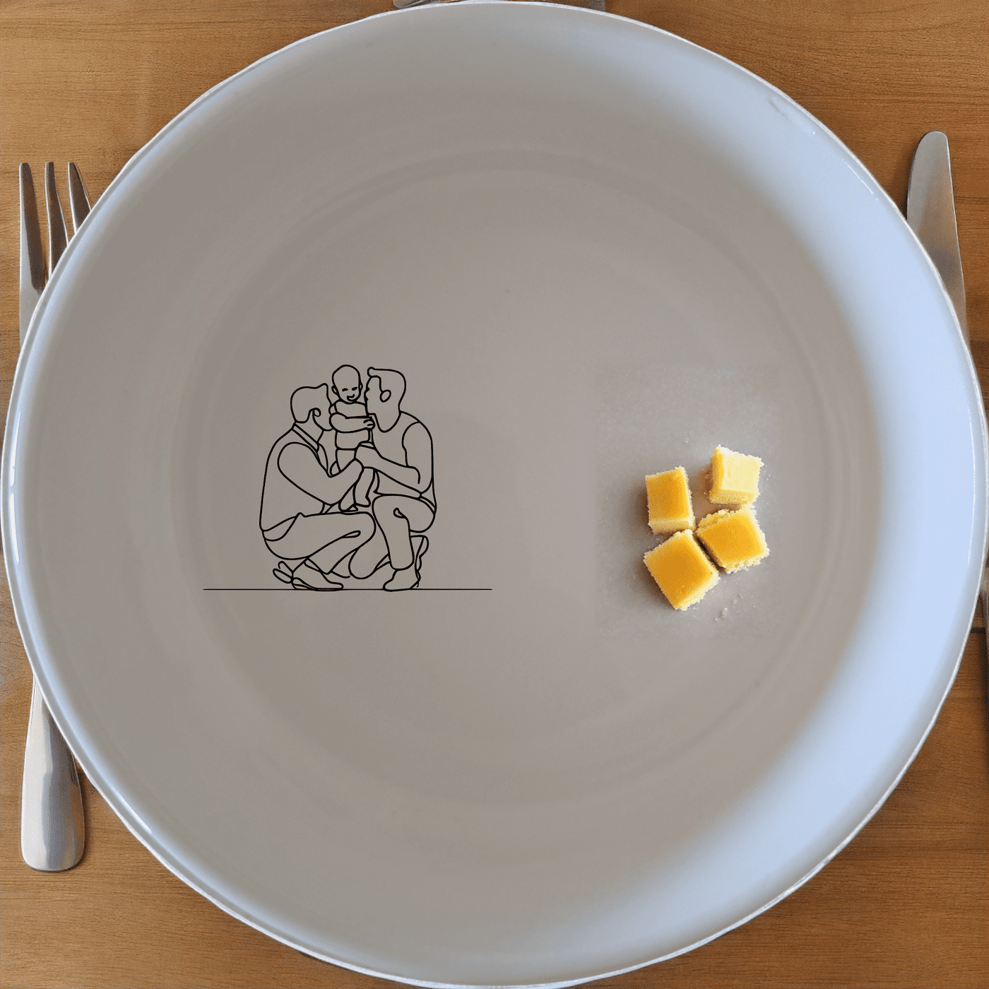 The Gay Dads and Child Bowl Set of 4 - Range 3 offers a unique and heartwarming design perfect for any kitchen. Crafted from premium ceramic, these bowls are both functional and stylish, making them ideal for everyday use or special occasions.