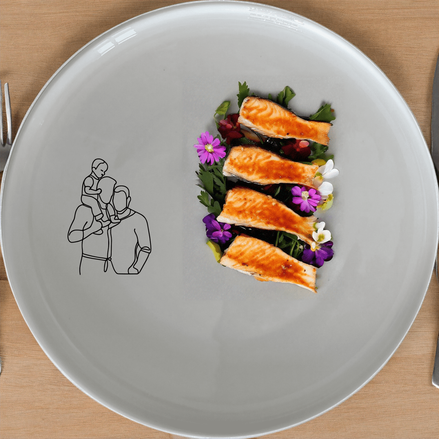 The Gay Dads Child Side Plate Set of 4 - Range 1 features a charming design perfect for everyday use and special occasions.