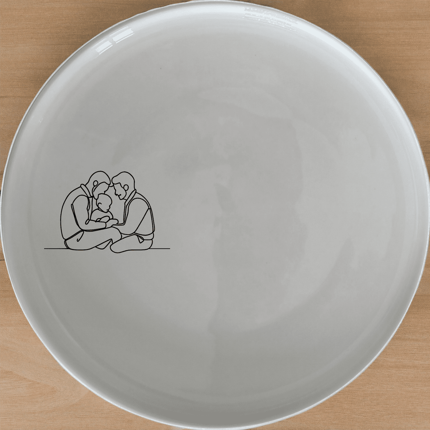 The Gay Dads Child Side Plate Set of 4 - Range 4 is a beautifully designed set of ceramic plates perfect for any dining occasion.