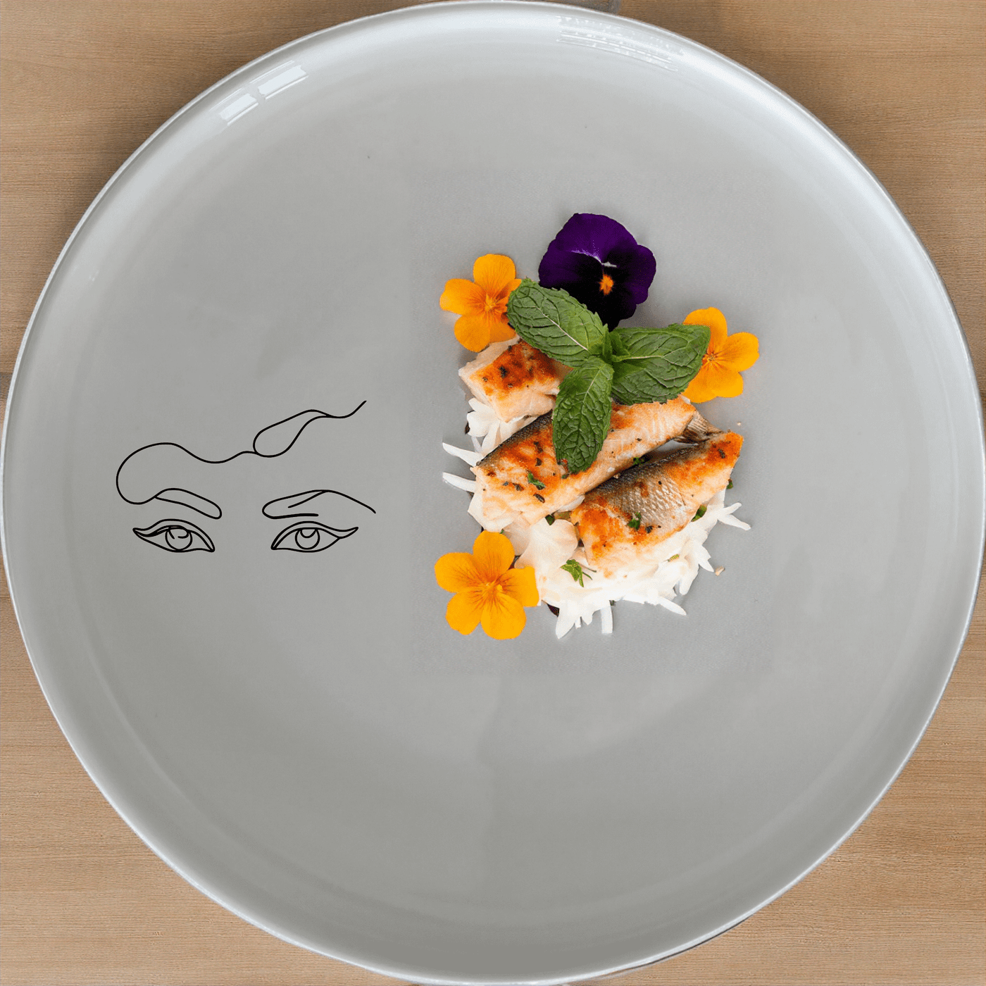 Smokey Glaring Womens Eyes Side Plate Set of 4 - Range 2 is a stylish and modern addition to any dining set, perfect for everyday use or special occasions.
