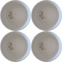 Swan Morphing Ballet Dancer Bowl Set of 4 - Range 1 is a beautifully designed set of four white ceramic bowls, each featuring an elegant swan morphing into a ballet dancer design. Perfect for adding a touch of artistry to your dining experience.