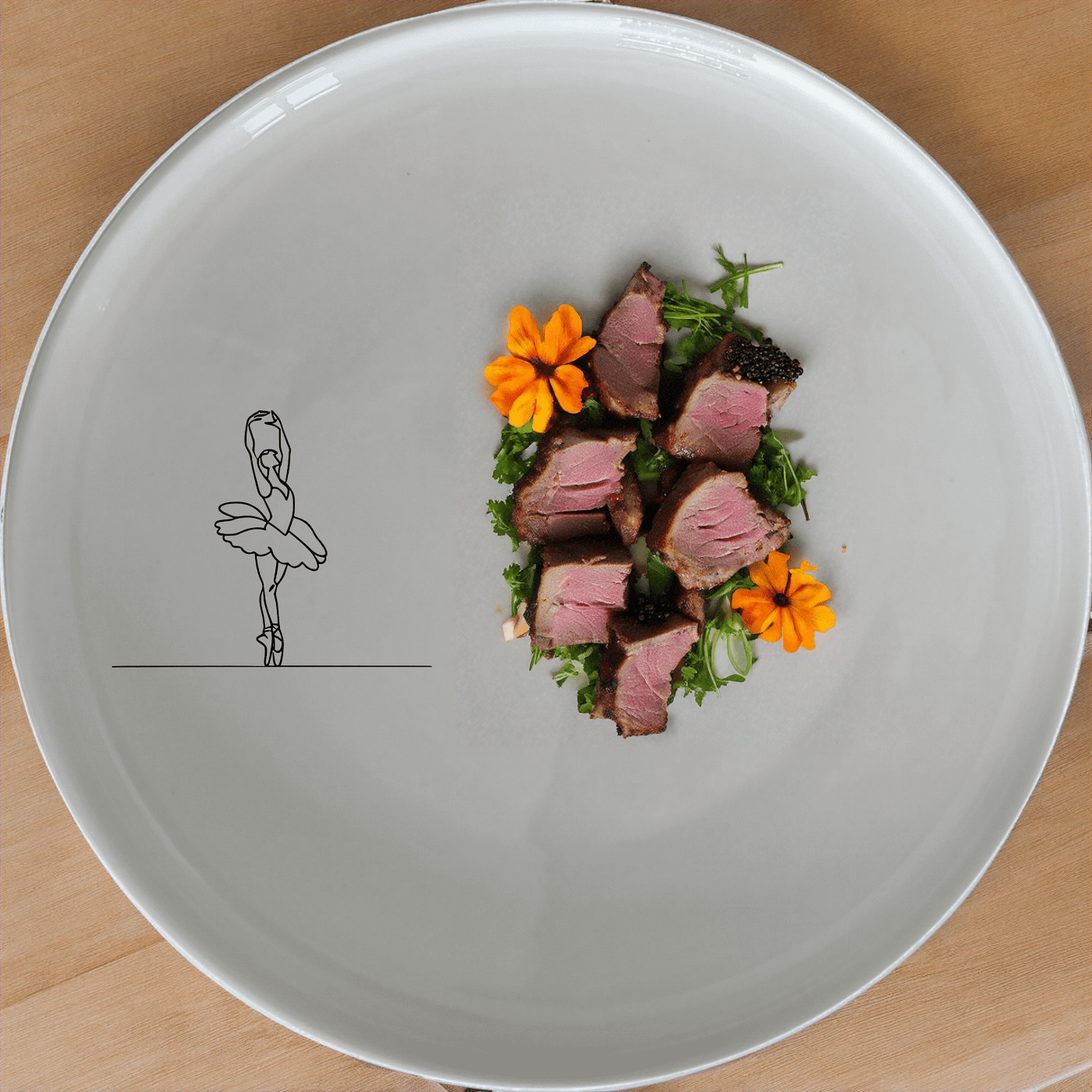 Swan Ballet Dancer Dinner Plate Set of 4 - Range 2 is a captivating dinner plate set featuring elegant swan ballet dancer artwork.