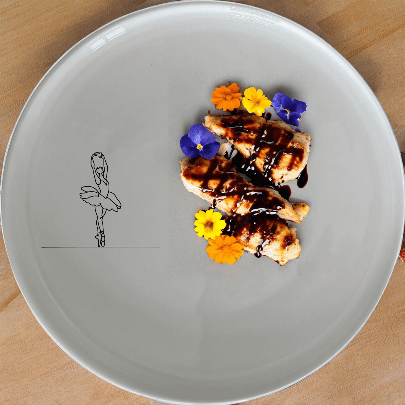 Swan Ballet Dancer Side Plate Set of 4 - Range 2 is a beautiful and elegant set of plates perfect for any dining occasion.