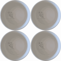 Swarm Delicate Butterflies Bowl Set of 4 - Range 1 is a beautifully designed set of four white ceramic bowls featuring a delicate butterfly pattern.