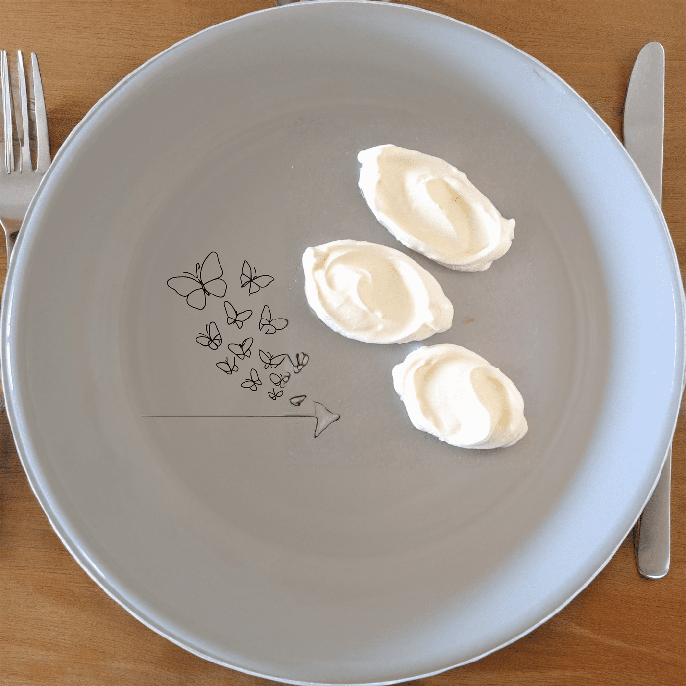 Swarm Delicate Butterflies Bowl Set of 4 - Range 1 is a beautifully designed set of four white ceramic bowls featuring a delicate butterfly pattern.