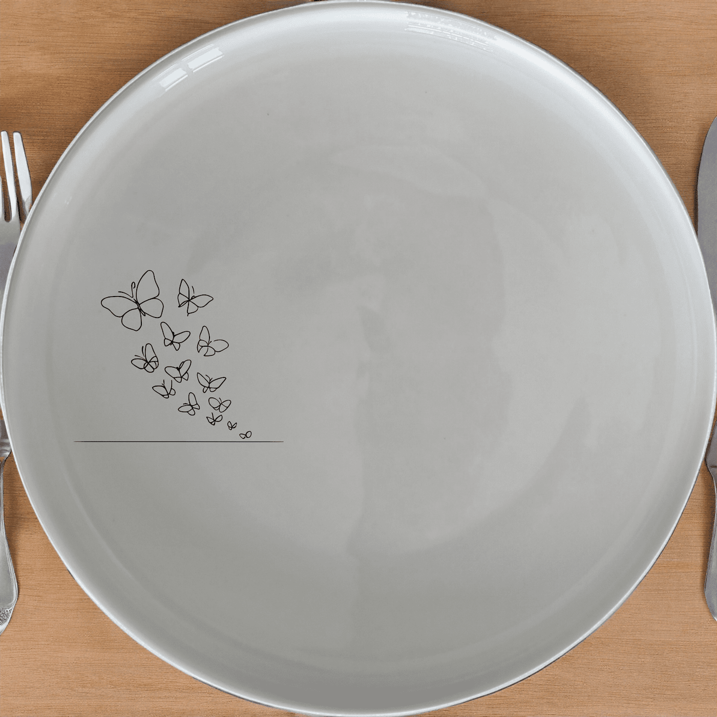 Swarm Delicate Butterflies Side Plate Set of 4 - Range 1 is a beautiful and elegant set of four side plates featuring a delicate butterfly design.