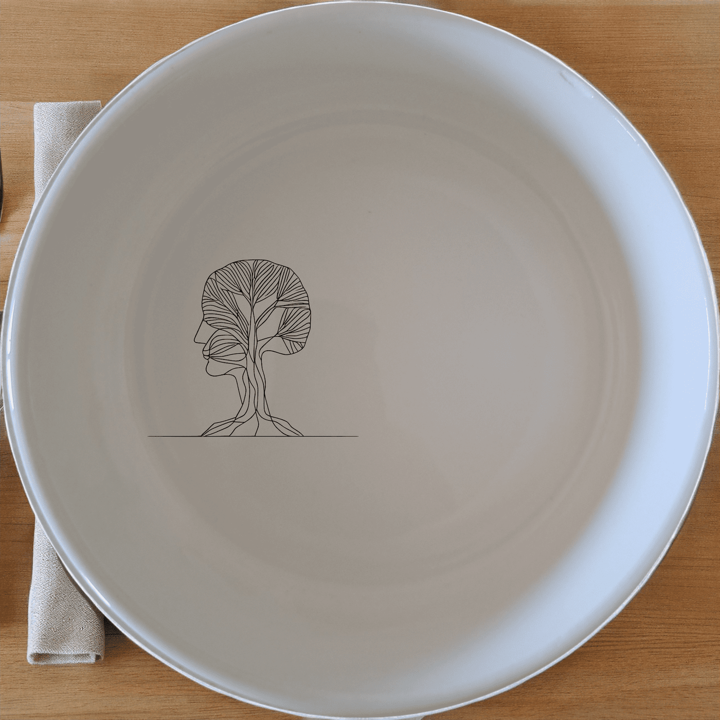 Tree Morphing Face Bowl Set of 4 - Range 1 is a unique and stylish addition to your kitchen, featuring an abstract design.