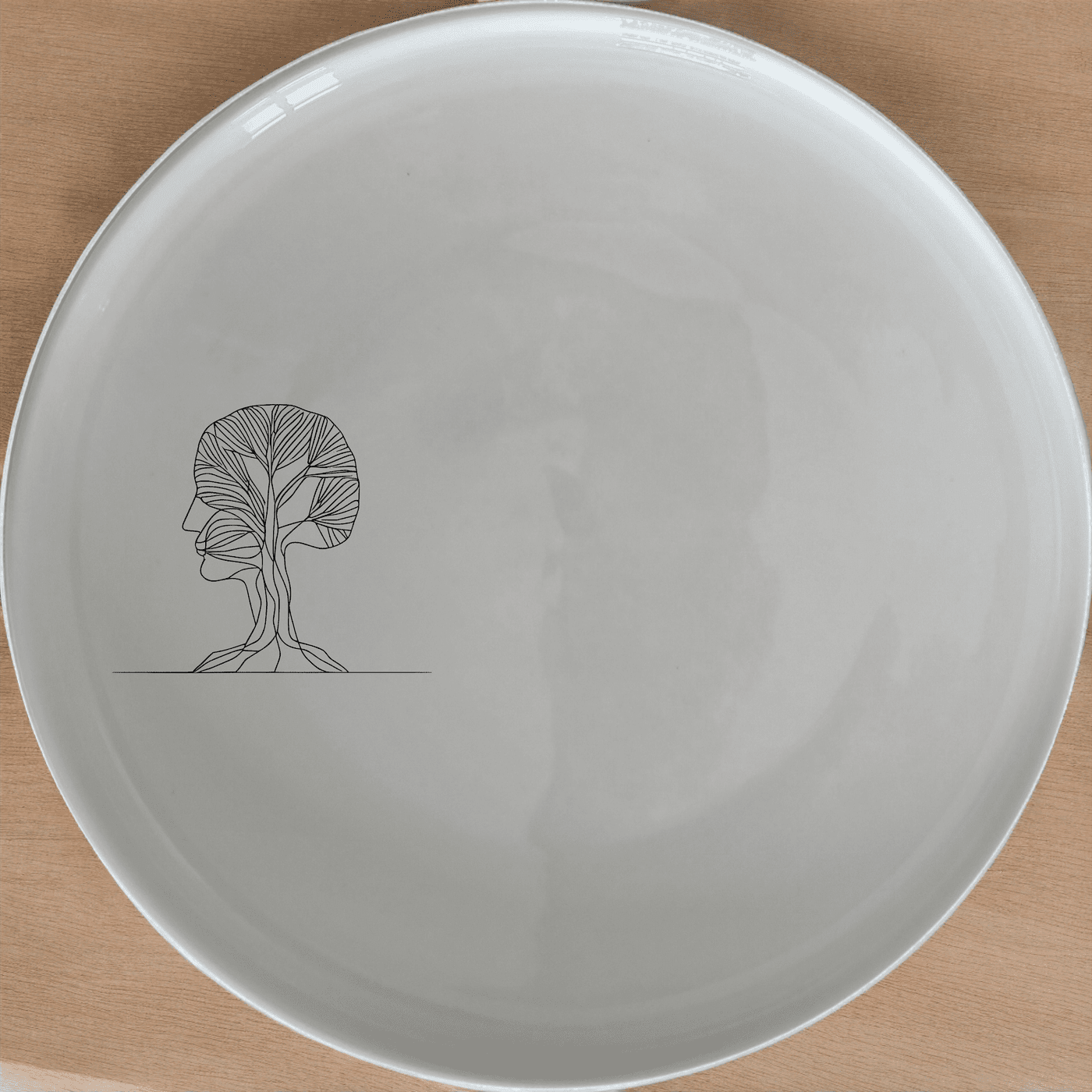 Tree Face Dinner Plate Set of 4 - Range 1 is a unique and artistic dinner plate set that combines nature and human form in a single design.