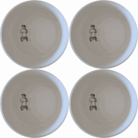 The Venus Milo Bowl Set of 4 - Range 1 features elegant ceramic bowls with a timeless design, perfect for any dining occasion.