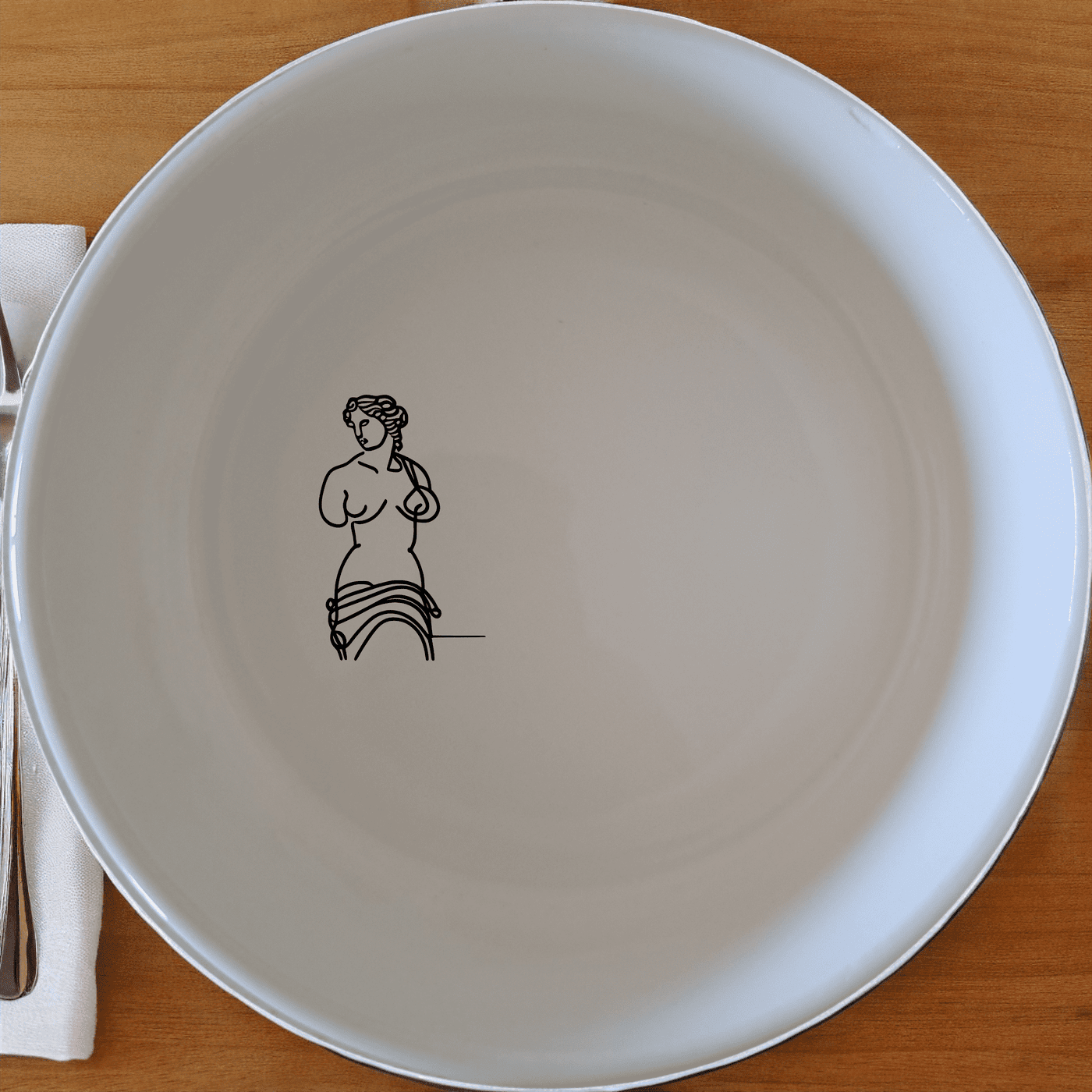 The Venus Milo Bowl Set of 4 - Range 1 features elegant ceramic bowls with a timeless design, perfect for any dining occasion.