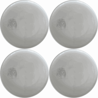 The Weeping Willow Tree Side Plate Set of 4 - Range 4 features a delicate laser-etched design on a smooth white ceramic surface, perfect for everyday use or special occasions.