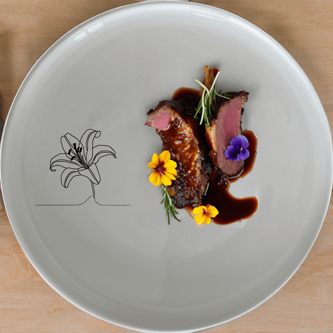 Easter Lilly Dinner Plate Set of 4 - Range 2 is a stunning set of four white ceramic dinner plates featuring a delicate laser-etched Easter lily design, perfect for any dining occasion.