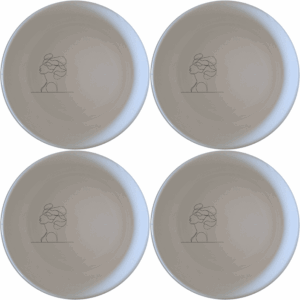 The Woman Faces Hair Bowl Set of 4 features elegant abstract designs perfect for modern dining. Crafted from premium ceramic, these bowls offer durability and style for everyday use.