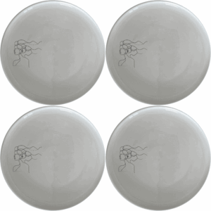 The Woman Faces Hair Dinner Plate Set of 4 features an abstract design that adds a modern touch to your dining experience.