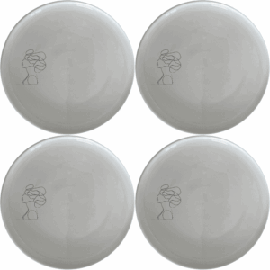 The Woman Faces Hair Dinner Plate Set of 4 combines modern design with timeless elegance for your dining table.