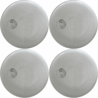 Yingyang Chinese Dragons Side Plate Set of 4 - Range 2 is a beautifully designed set of four white ceramic plates, each featuring an intricate yin-yang dragon design, perfect for adding a touch of elegance to any dining table.