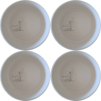 Abstract Kneeling Woman Bowl Set of 4 - Range 1 offers a unique and stylish addition to your dining collection.