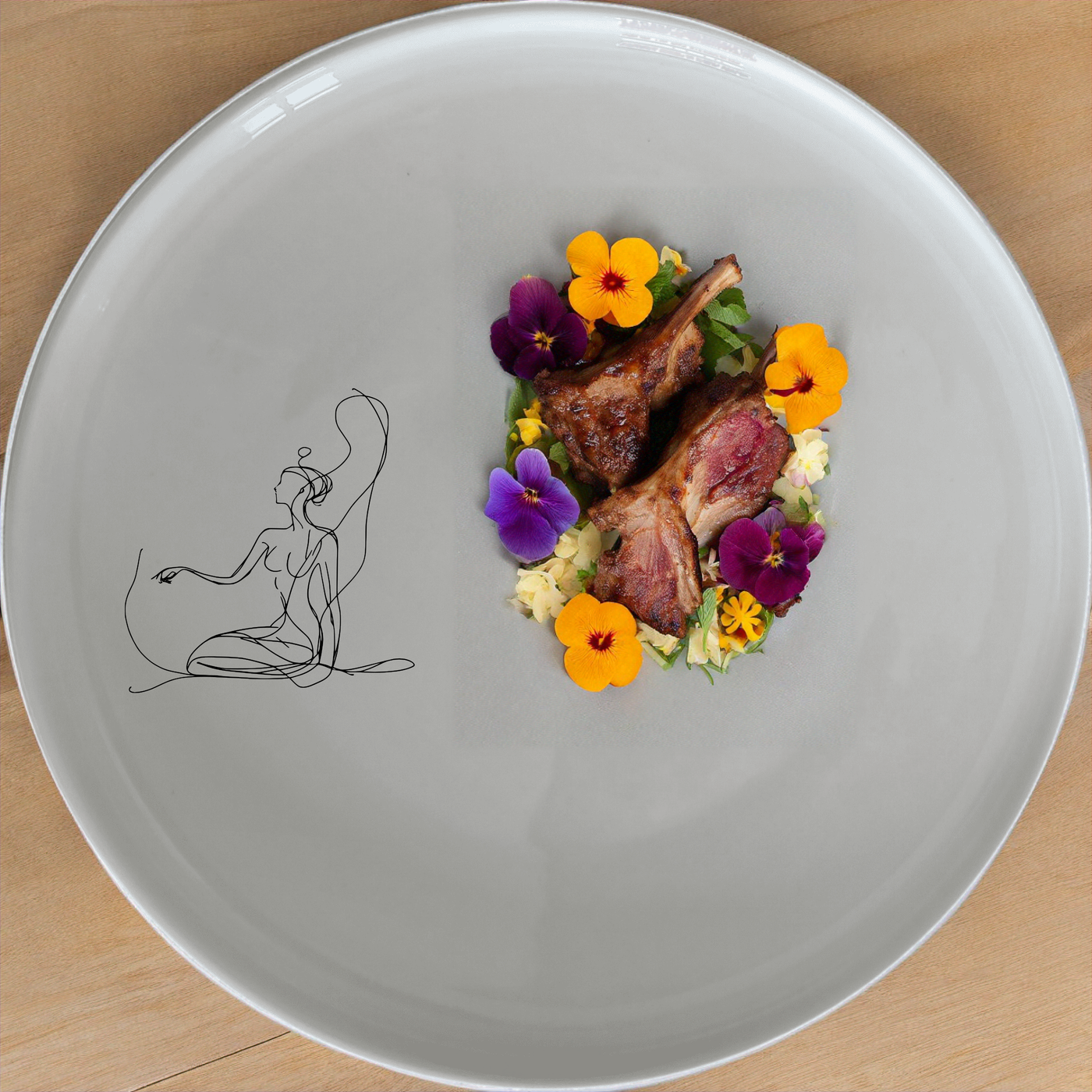 Abstract Kneeling Woman Bowl Set of 4 - Range 1 offers a unique and stylish addition to your dining collection.