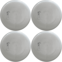 Victorian Woman Umbrella Dinner Plate Set of 4 - Range 4 features elegant abstract designs perfect for any dining table.