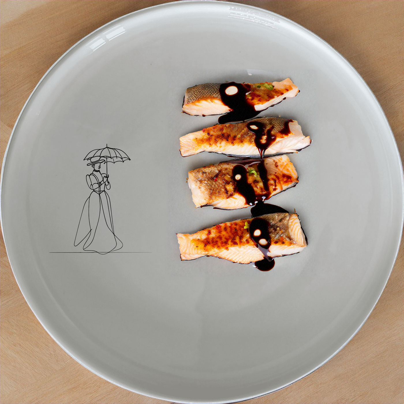 The Victorian Woman Umbrella Dinnerware Set of 12 brings classic elegance to your table with intricate designs and timeless charm.