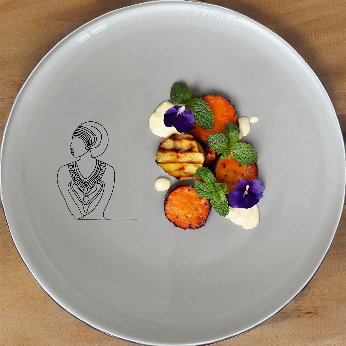 African Geometric Tribal Pattern Design Dinnerware Set of 12 - Range 3 features bold, intricate patterns inspired by traditional African art. This set includes four dinner plates, four side plates, and four bowls, all crafted from high-quality ceramic for durability and elegance.