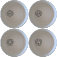 African Faces Bowl Set of 4 - Range 1 offers a unique and artistic touch to your dining experience with intricate designs.