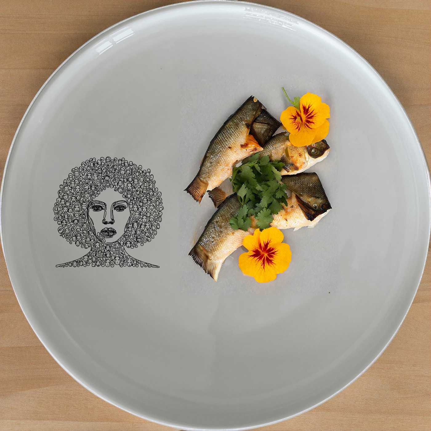 African Faces Dinner Plate Set of 4 - Range 1 features unique designs for a stylish dining experience.