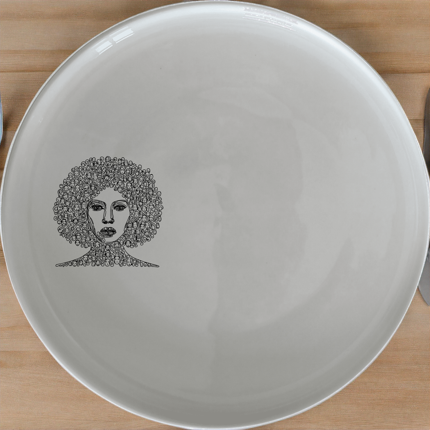 African Faces Side Plate Set of 4 - Range 1 brings vibrant artistry to your table, perfect for modern home decor.