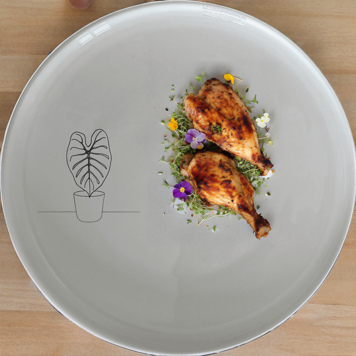 Alocasia Zebrina Dinnerware Set of 12 - Range 4 is a stylish and versatile set perfect for any dining occasion. This set includes dinner plates, side plates, and bowls, all featuring a modern design.