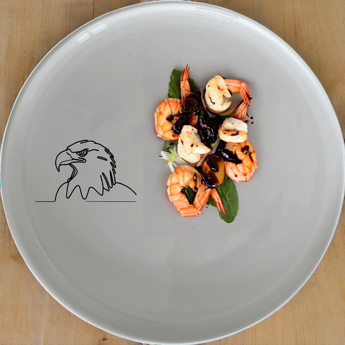 The American Bald Eagle Dinnerware Set of 12 - Range 4 features a striking eagle design, perfect for patriotic gatherings and everyday use.