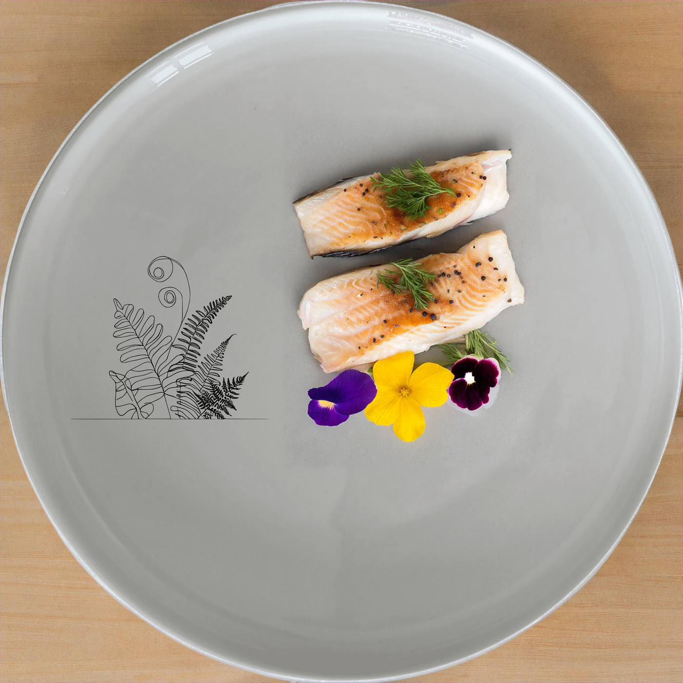 Aroids Ferns Dinnerware Set of 12 - Range 2 is a stylish and versatile set perfect for any dining occasion. This set includes dinner plates, side plates, and bowls, all featuring a beautiful fern design.