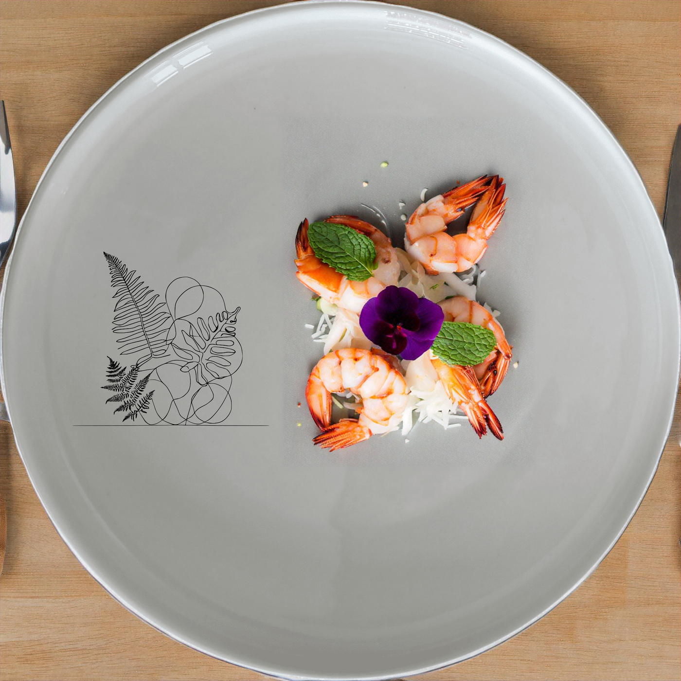 Aroids Ferns Dinnerware Set of 12 - Range 4 is a stylish and versatile set perfect for any dining occasion. This set includes dinner plates, side plates, and bowls, all featuring a beautiful fern design.