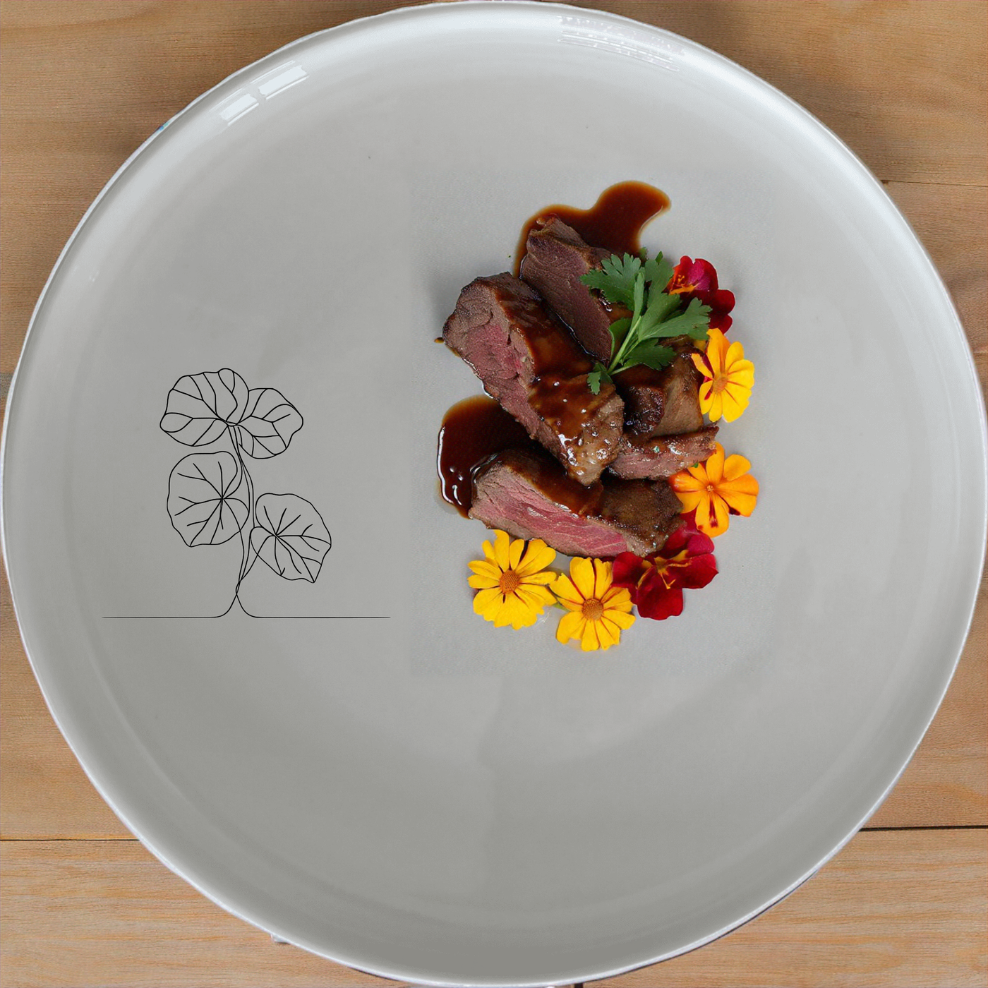 The Begonia Maculata Dinnerware Set of 12 - Range 2 features elegant botanical designs perfect for any dining occasion.