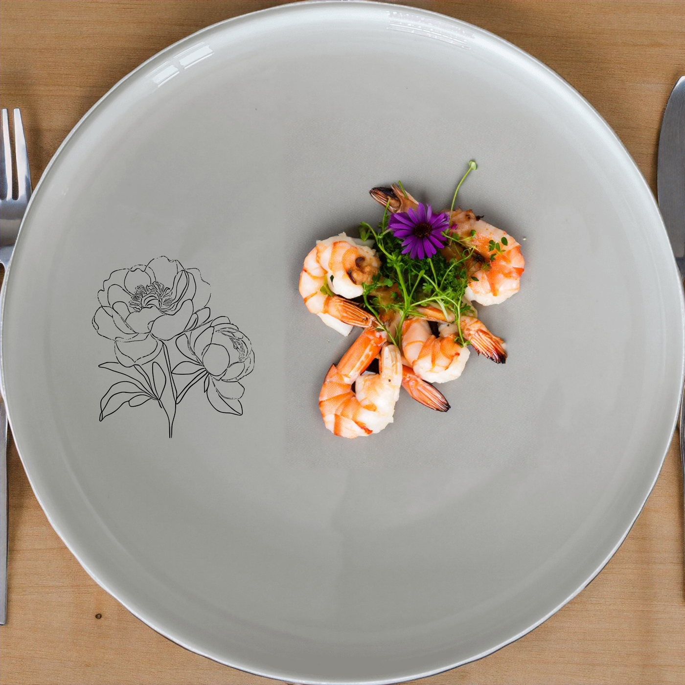 The Bold Coral Peonies Dinnerware Set of 12 - Range 1 features elegant floral designs perfect for any dining occasion.