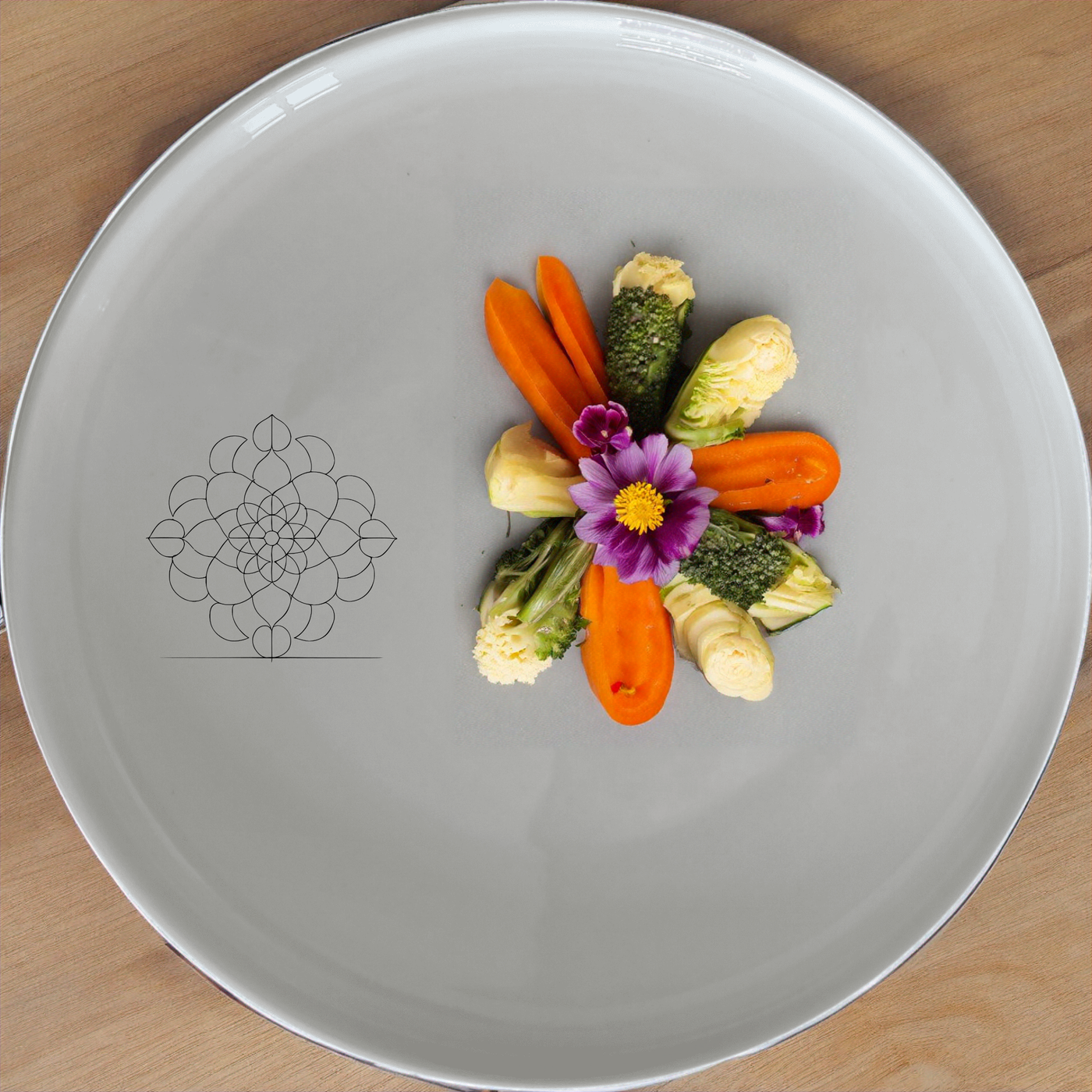 The Budist Imagery Dinnerware Set of 12 - Range 2 is a beautifully designed set that brings a touch of serenity and elegance to your dining experience.