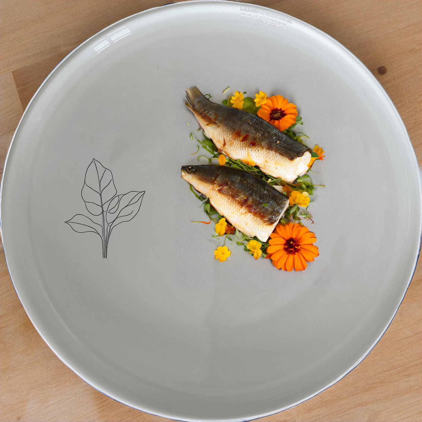 The Calathea Orbifolia Dinnerware Set of 12 - Range 1 combines modern design with timeless elegance, perfect for everyday dining or special occasions.