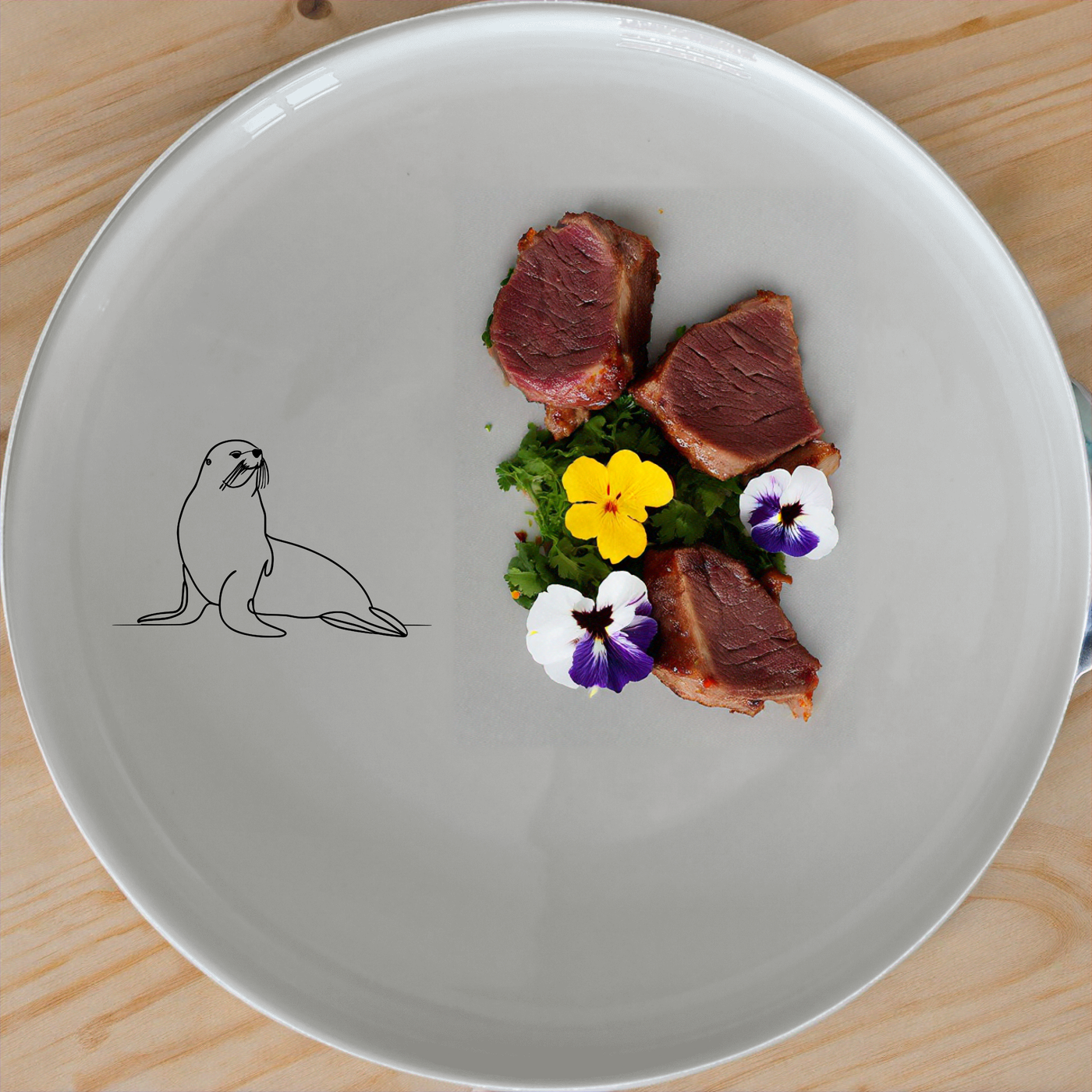The Cape Fur Seal Dinnerware Set of 12 - Range 4 combines modern design with classic elegance, perfect for any dining occasion.