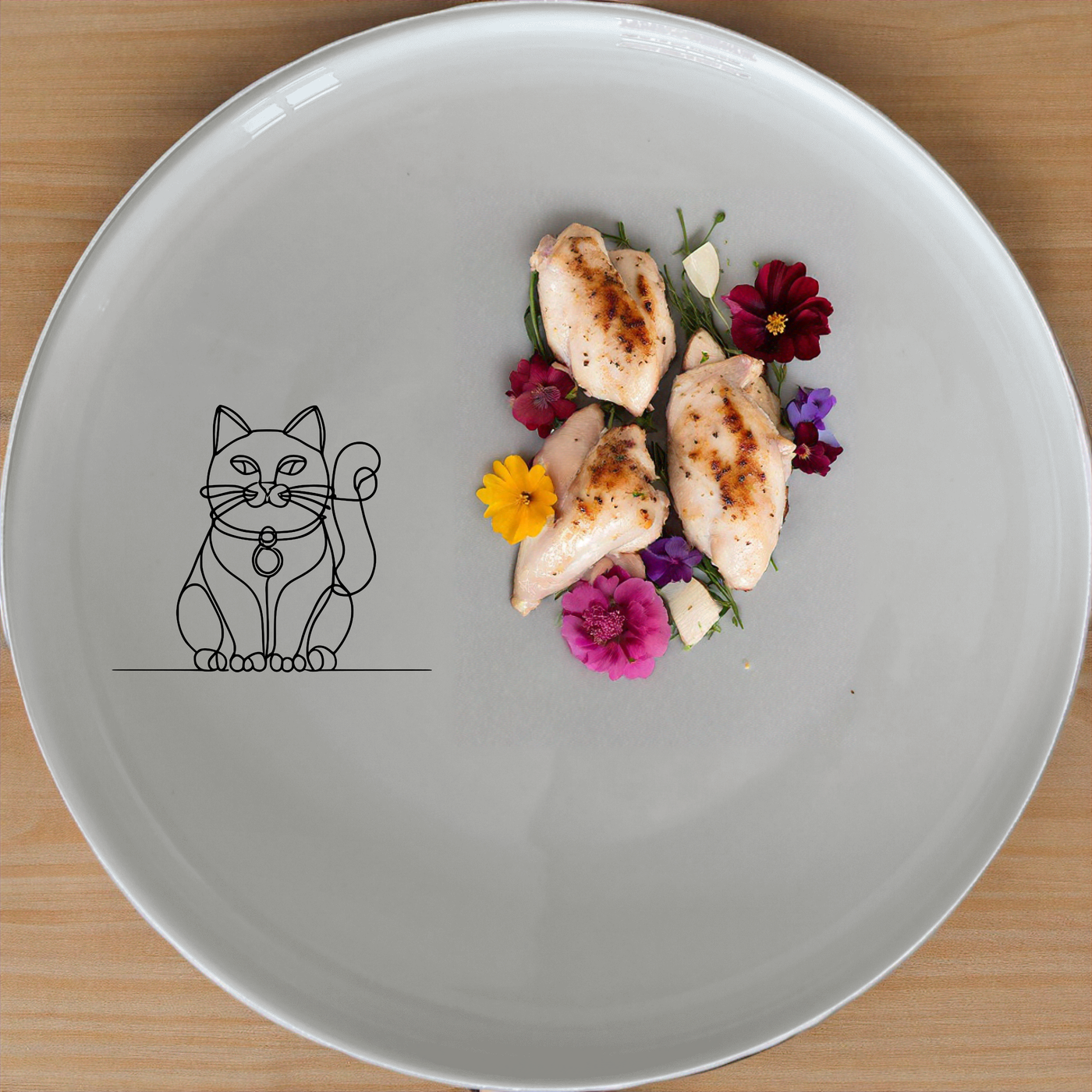 The Chinese Fortune Cat Dinnerware Set of 12 - Range 4 brings traditional charm to your dining table with its elegant design and versatile pieces.