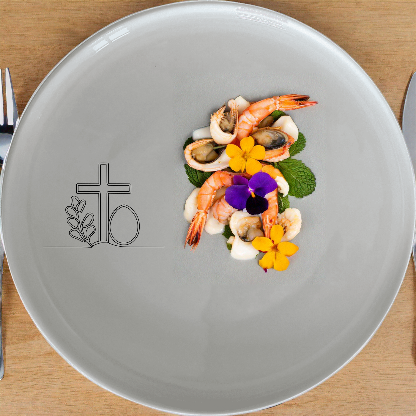 Christian Easter Dinnerware Set of 12 - Range 3 is a beautifully crafted set perfect for your special occasions. This set includes dinner plates, side plates, and bowls, all featuring a delicate Easter design. Ideal for family gatherings and festive meals.