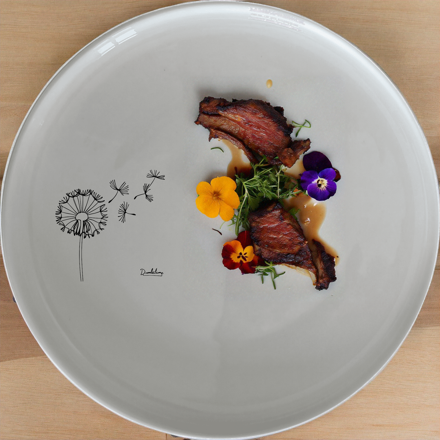 The Dandelion Seeds Wind Dinnerware Set of 12 - Range 1 is a beautiful and versatile set perfect for any dining occasion.