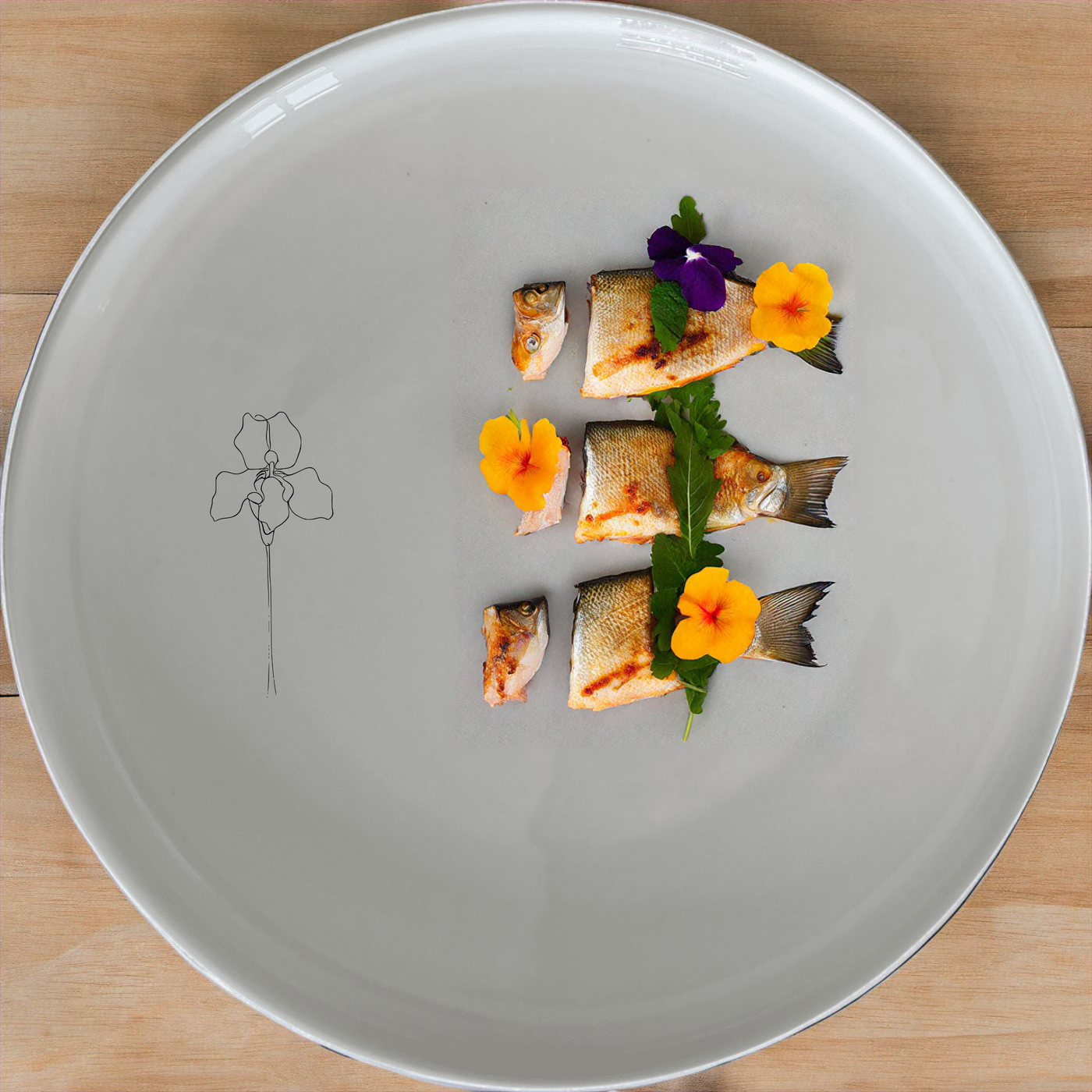 The Delicate Disa Flower Dinnerware Set of 12 - Range 3 features elegant floral designs perfect for any dining occasion.