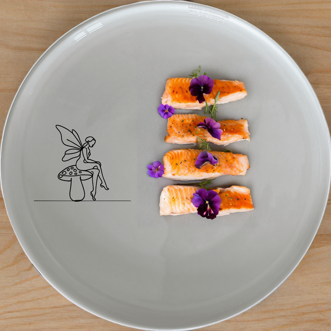 The Delicate Fairy Toadstool Dinnerware Set of 12 - Range 2 brings whimsical charm to your dining table with its elegant fairy design.