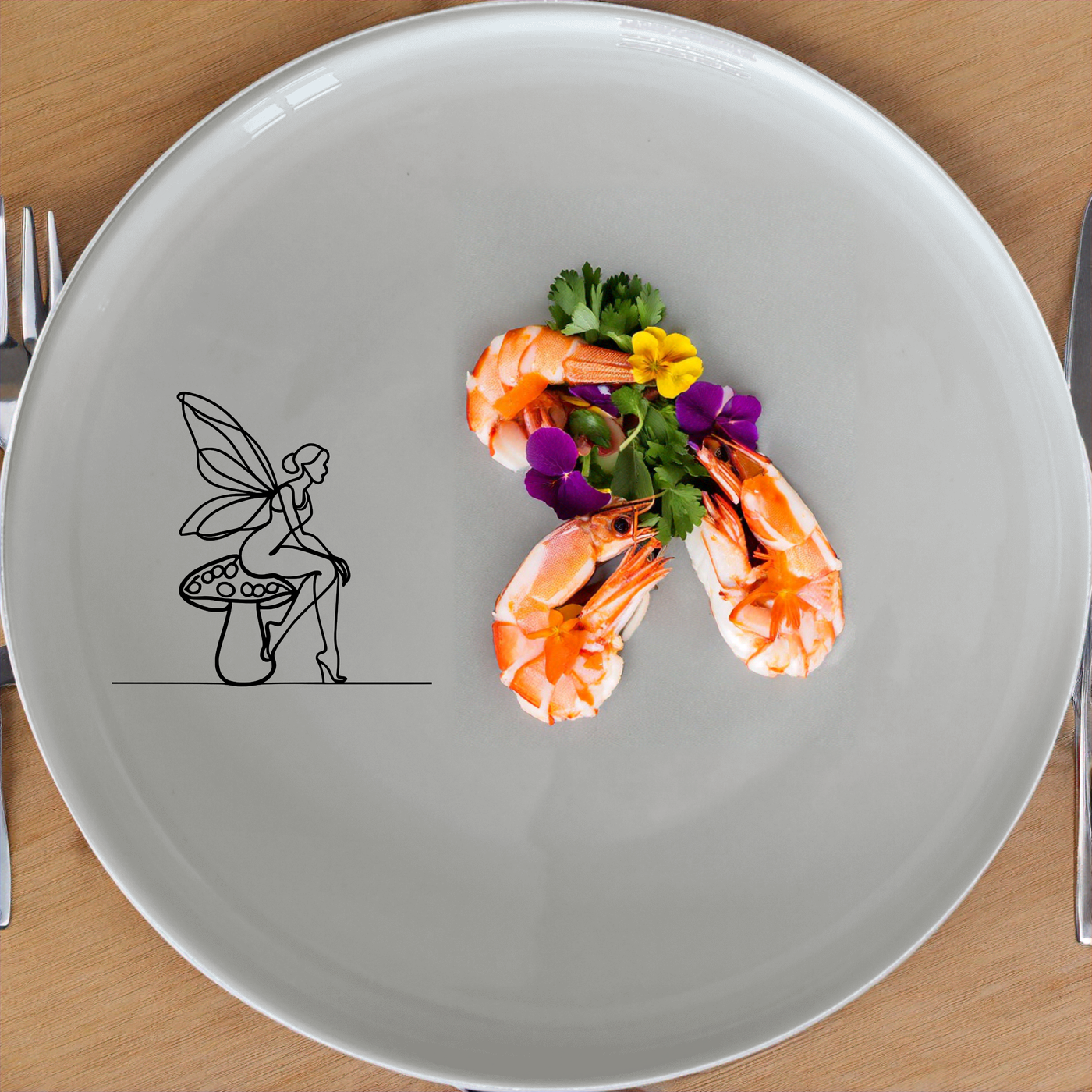 The Delicate Fairy Toadstool Dinnerware Set of 12 - Range 3 adds a whimsical touch to your dining experience with charming fairy designs.